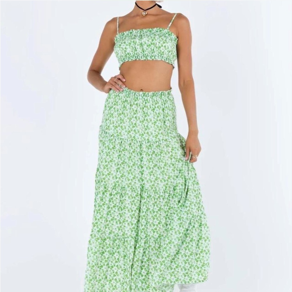 Perrin Green Floral Matching Set